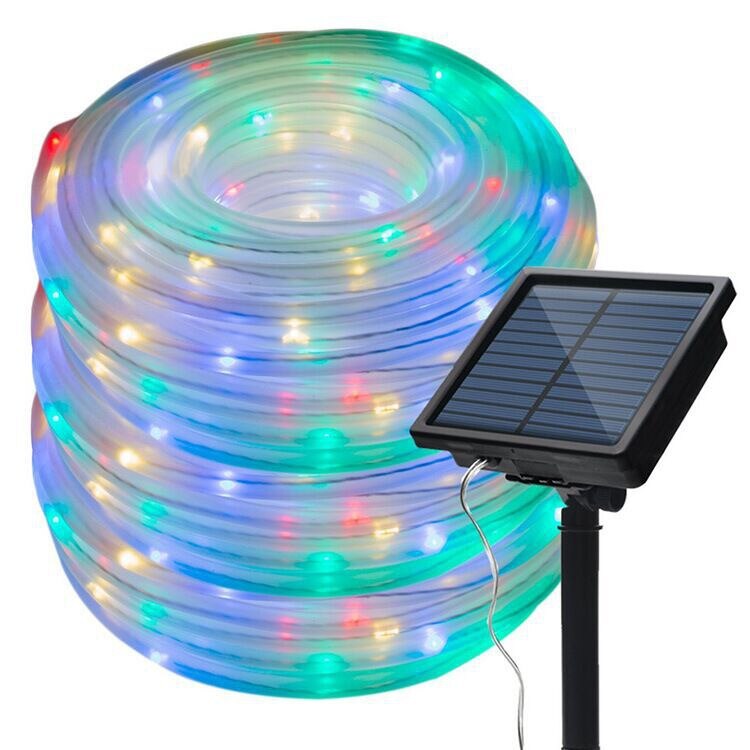 Solar Copper Wire Tube Light 8 Mode Outdoor Waterproof String Lights Christmas Garden Lights LED Lantern