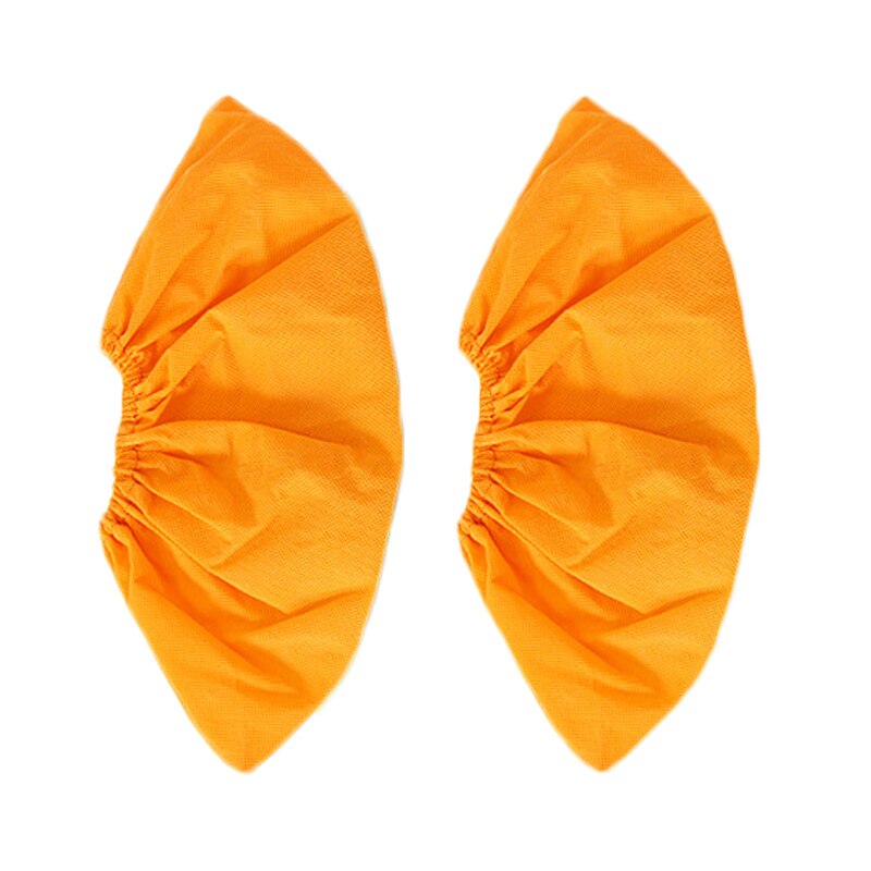 Couvre-chaussures de couleur unie, 1 paire, couvre-chaussures élastique, épais, réutilisable, antidérapant, lavable, anti-poussière, pour l'intérieur et la maison: Orange