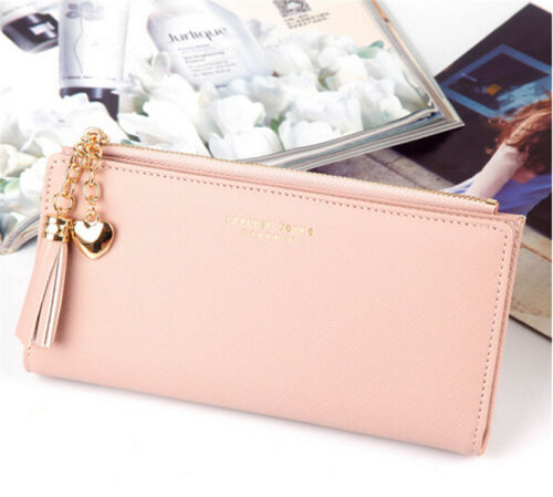 Women Lady Wallets Purse long mobile handbag Leather zip clutch wallet Handbag Long Card Holder Multi-layer