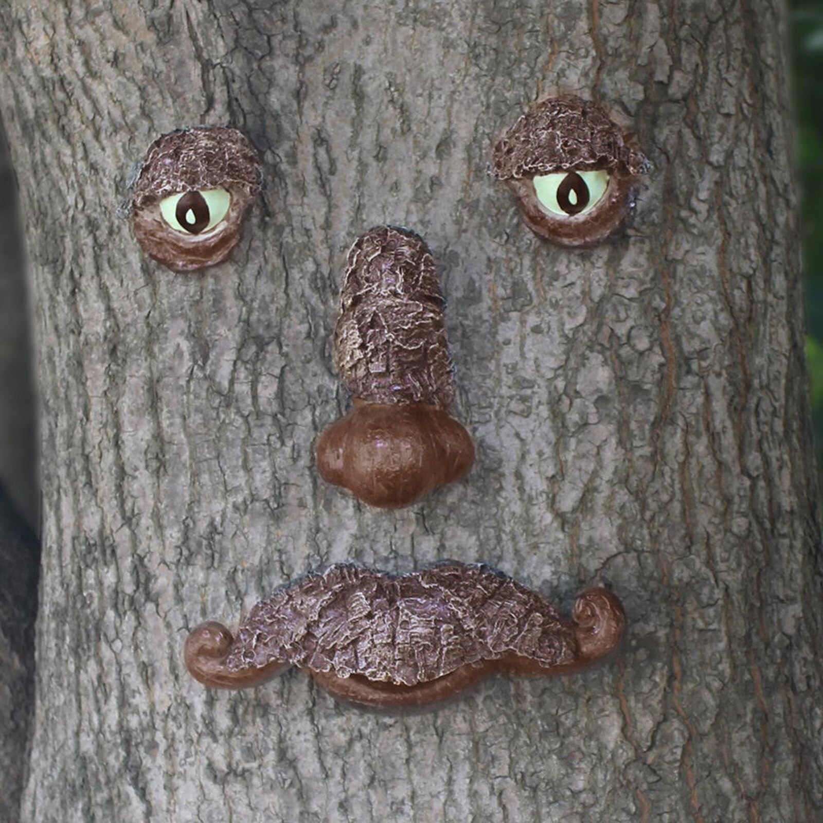 Tree Face Decor Outdoor Fun Old Man Tree Sculpture Yard Art Garden and Yard Outside Decorations