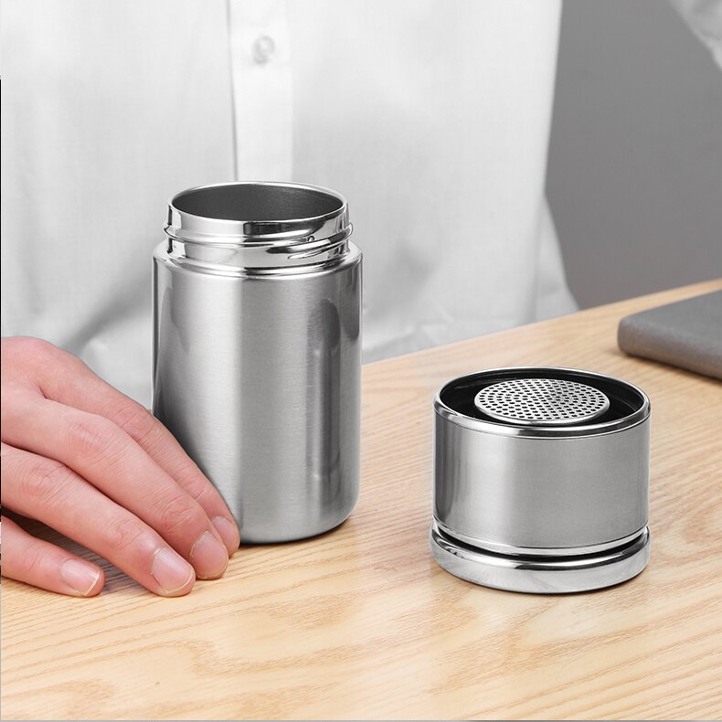 Thermos water Bottle Vacuum 304 Stainless Steel garrafa de agua Portable office travel teapot tea cup with built-in strainer