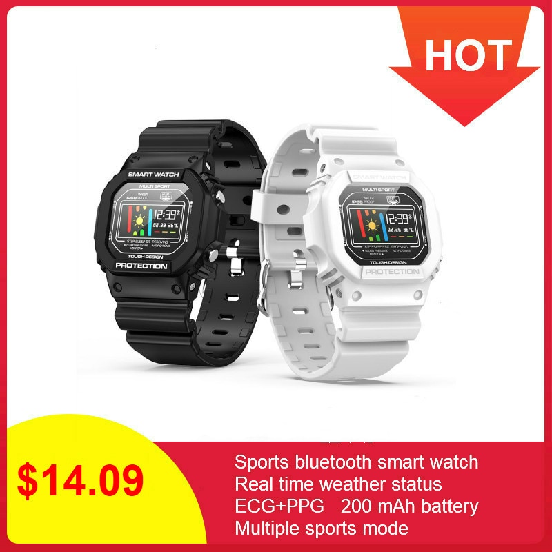 696X12 Smart horloge waterdicht Hartslag Bloeddrukmeter Armband voor Zwemmen ECG PPG mannen Horloge passometer horloge