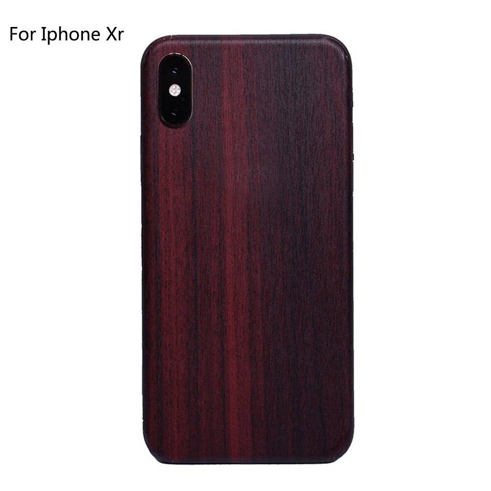 Película Anti arañazos de PVC Vintage cubierta completa removible de grano de madera teléfono pegatina accesorios pieles de protección trasera para IPhone X Xr