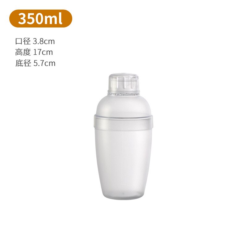 PC Shaker Cup Shaker with Scale Shaker Shaker Shaker Milk Teapot Juice Shaker Resin Shaker Shaker: 350CC