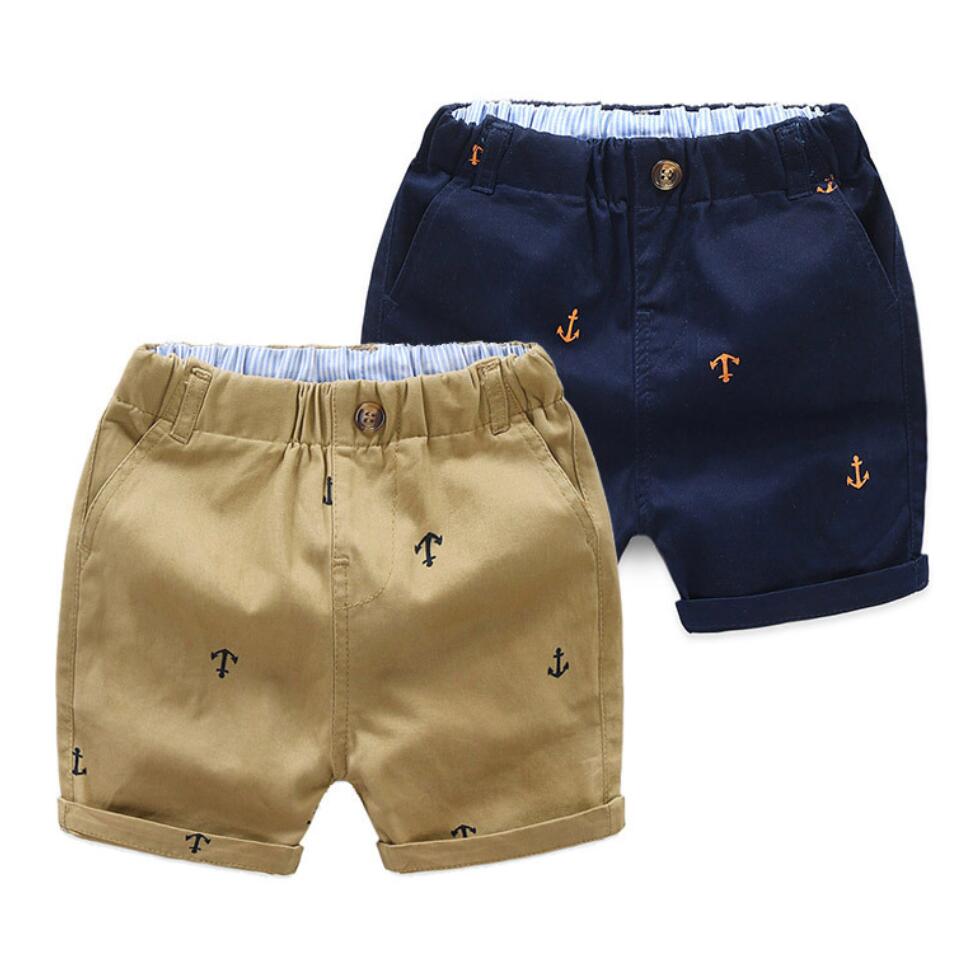 2-7 år baby drenge shorts sommertøj bukser lille anker sydkorea stil drenge afslappede shorts børn overalls