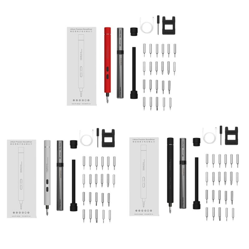 1 Set Mini Elektrische Schroevendraaier Draagbare Draadloze Power Schroevendraaier Kit 22 Schroevendraaier Bits Set Voor Kleine Apparaat Reparatie