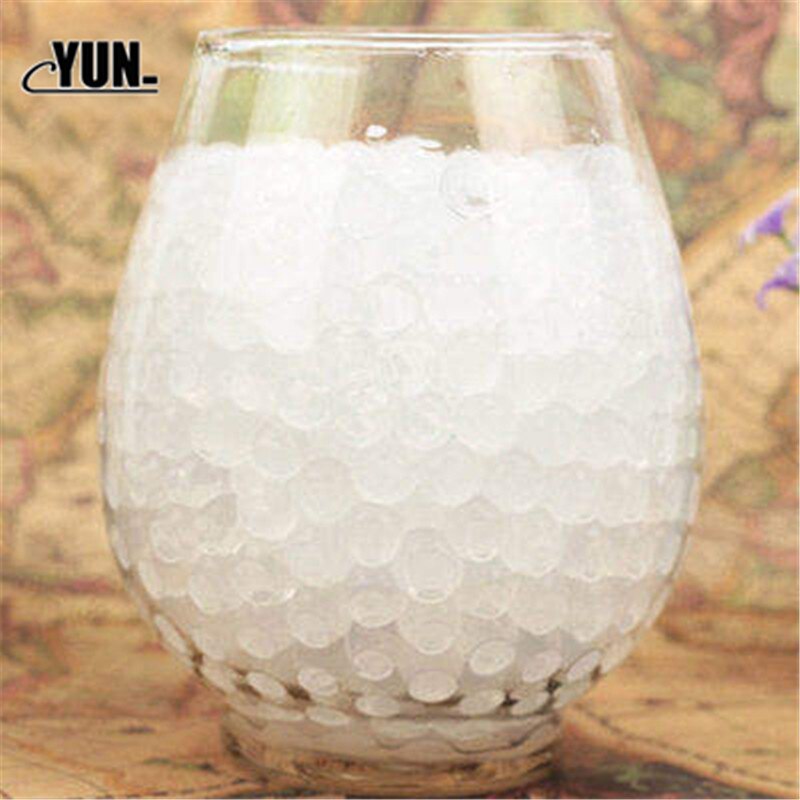 5000PCS Pearl Shaped Hydrogel Crystal Soil Water Beads Bio Gel Mud Grow Magic Jelly Balls Orbiz ForHome Wedding Decor 6D: white