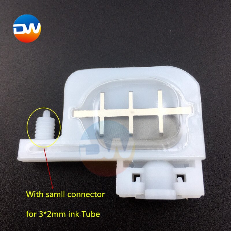Dewei 10 sztuk biały DX5 mały tłumik atramentu dla EP SON DX4 DX5 XP600 TX800 Mutoh Galaxy Allwin Xuli drukarki filtr tłumika atramentu