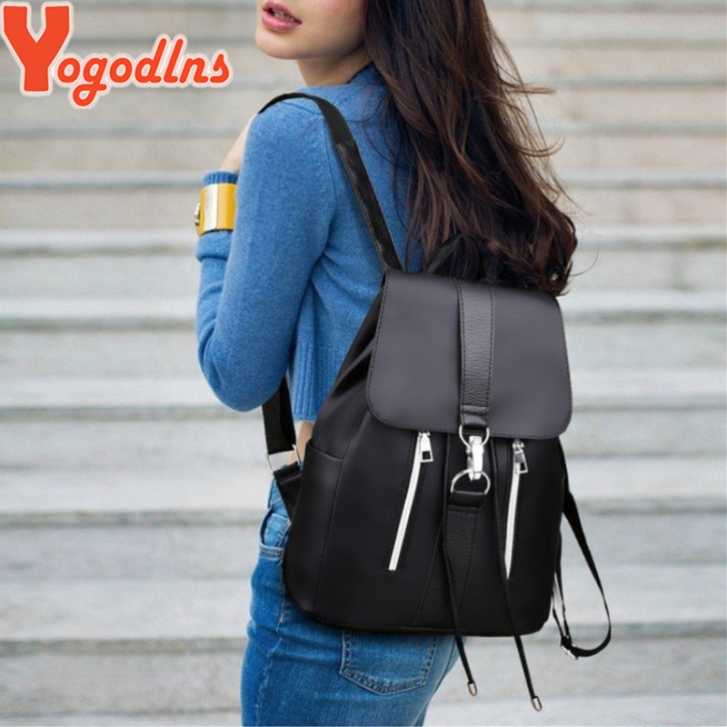 Yogodlns femmes sac à dos Preppy Style dos sacs pour adolescentes sac Nylon sac à dos sac à dos étanche