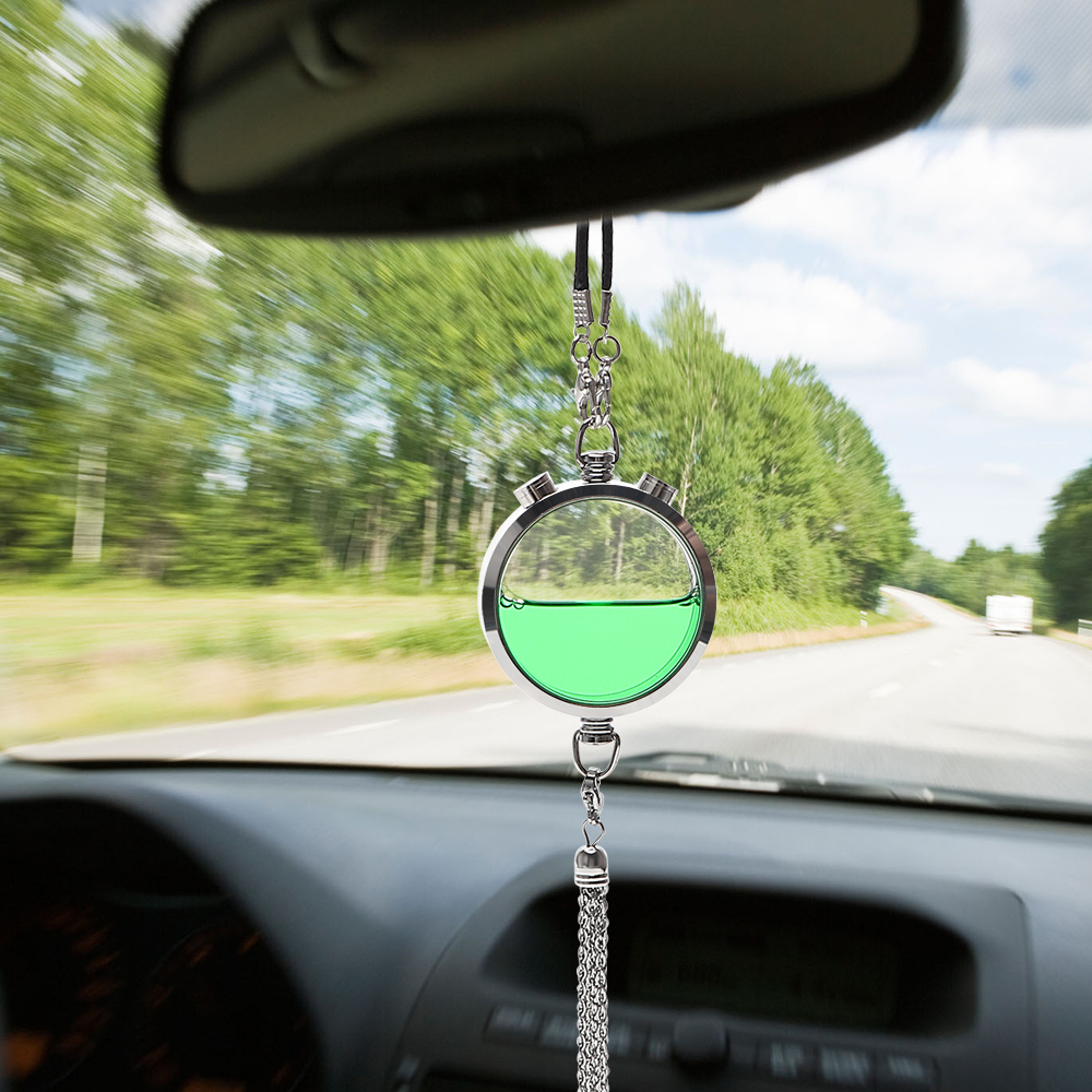 Bil luft parfume æterisk olie diffusor bagfra hængende flaske auto bakspejl vedhæng bil ornament luftfriskere renere