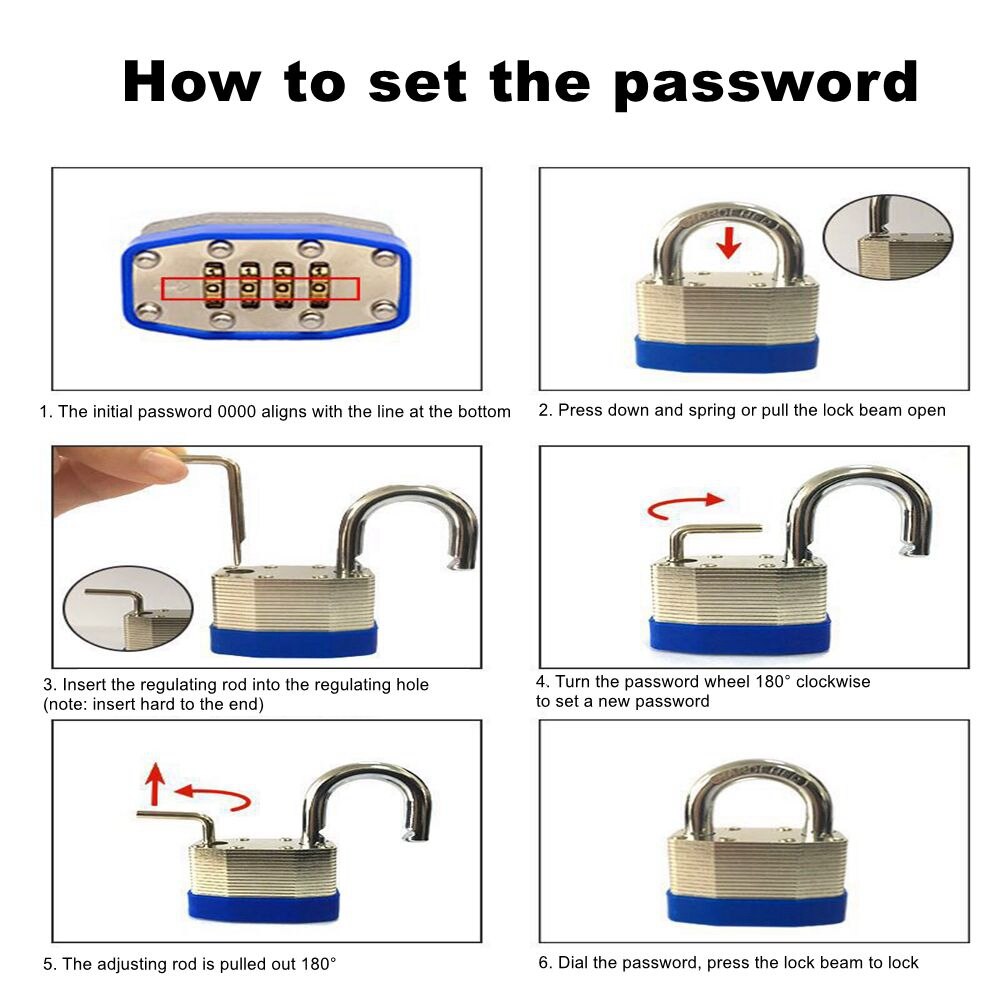4 Digit Outdoor Safety Laminated Combination steel safety Padlock(038)