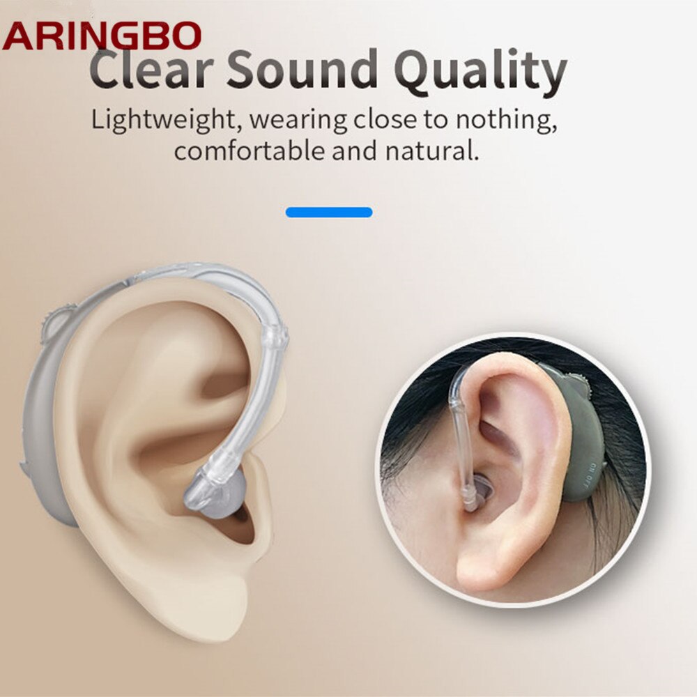 Aringbo-Mini amplificador de sonido Digital, auriculares inalámbricos de conducción de aire para sordos, ancianos, para el cuidado de los oídos