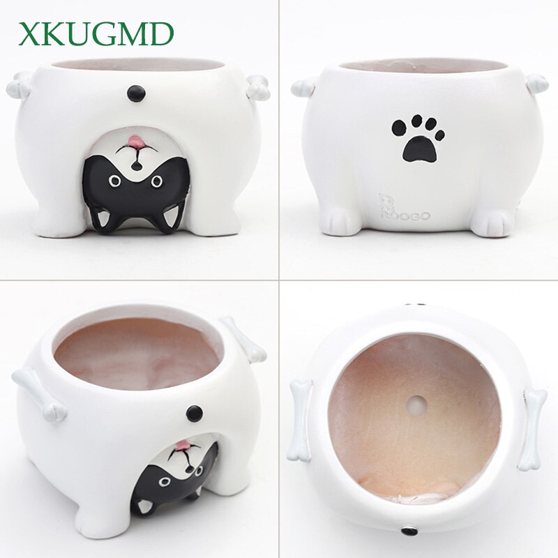 Sarjakuva luonnonhartsi kukkaruukku nverted eläinten lihakasvi kukkaruukku maljakko söpö puutarha kotitoimiston koristelu