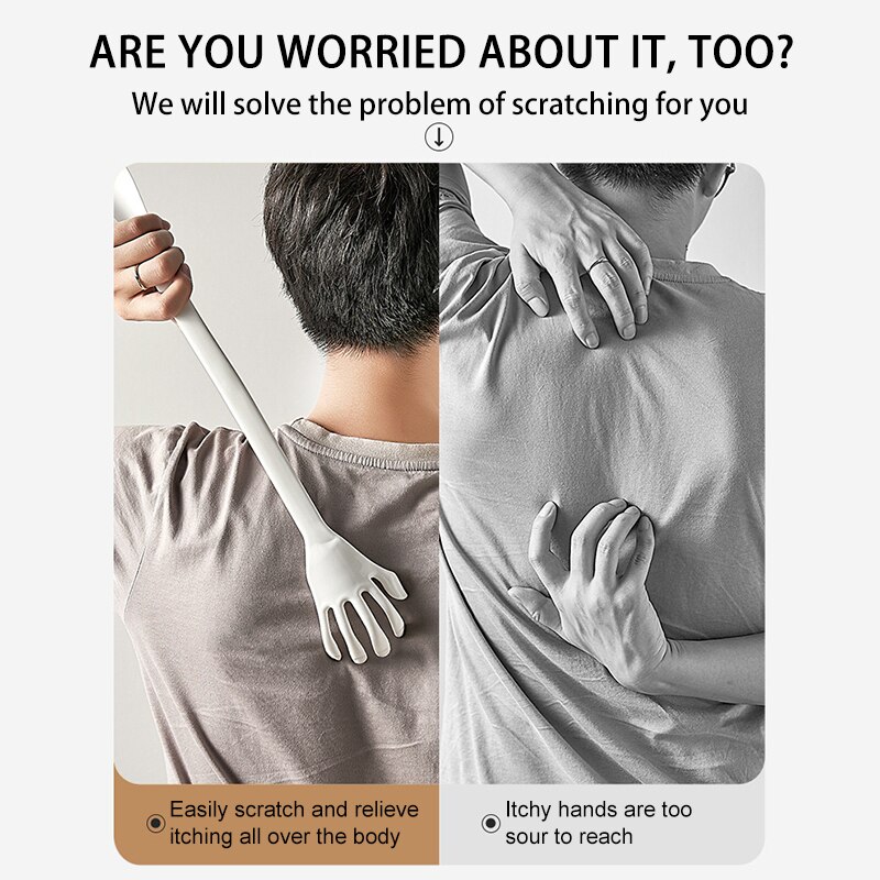 Łyżka robić butów ze skrobaczka robić pleców podwójne zastosowanie 19.7 &quot;długa rączka w kształcie dłoni samo-masażer powieść prezenty dla przyjaciół i rodziny J2Y