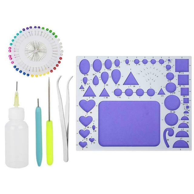 Diy Paper Quilling Tools Kit Template Mould Board Pin Needles Tweezer Hamdmade Crafts Paper Decoration Tool: Set 2