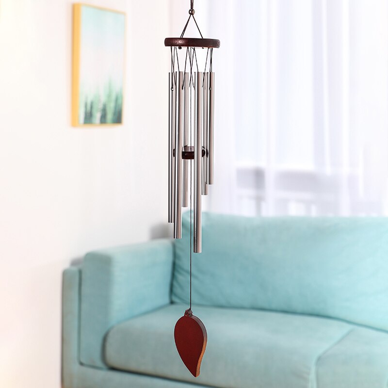 Outdoor Living Windgong Yard Tuin Buizen Bells Koper Antieke Wind Chime Wall Opknoping Home Decor Decoratie Windgong: small-silver