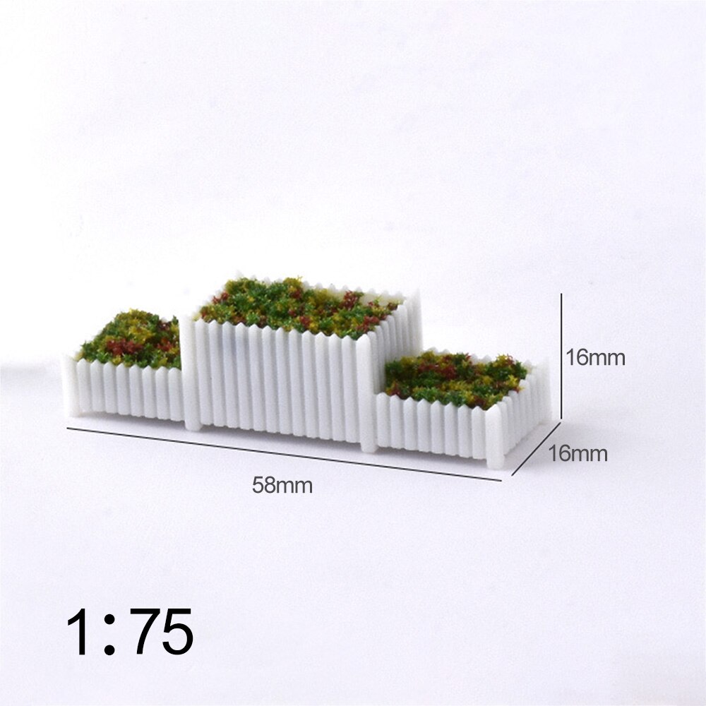 5Pcs DIY Sand Table Template Layout Material Road Park Flowerbed Miniature Scenery Booth Flowerbed Model: Light Grey