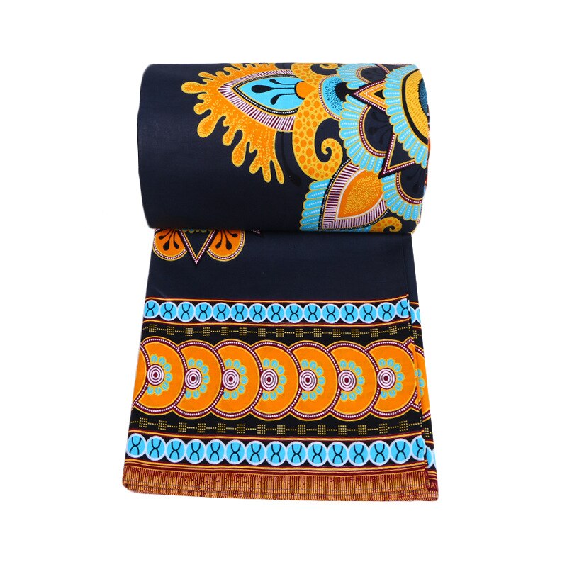 African Fabric Dashiki Traditional Print 100% Cotton Pagne Wax 6Yards Arrivals