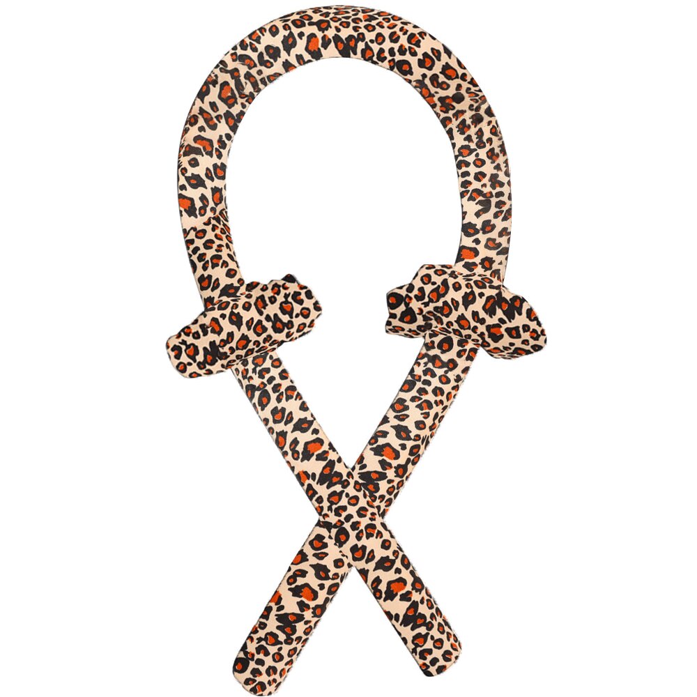Slapen Haar Rollen Flexibele Curling Staven Magic Golf Haar Krultang Geen Warmte Spiraal Perenbloem Krultang Modellering Accessoires: Leopard