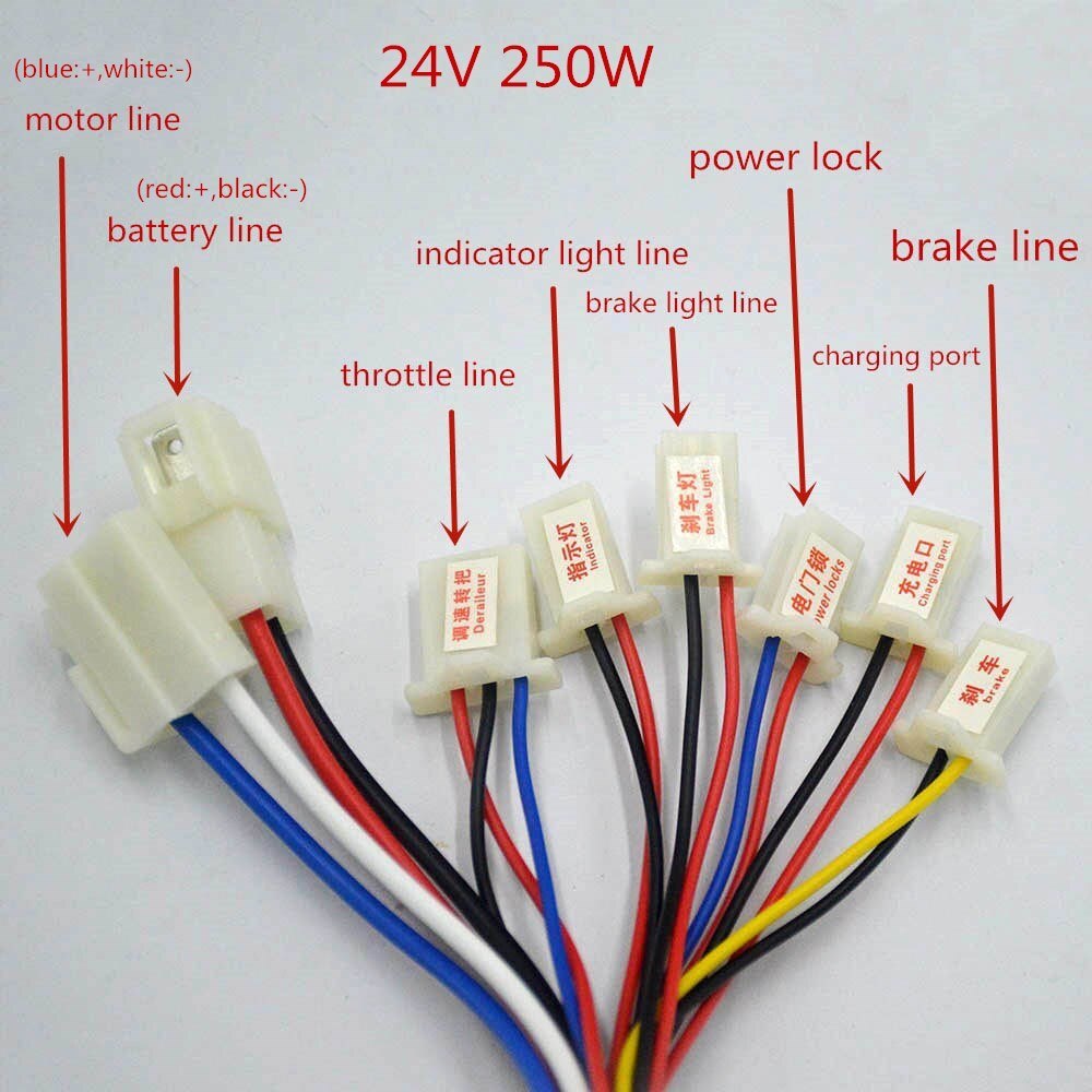 24v 250w elektrisk børstet motor elektrisk scooter diy 250w motorsæt e-bike motor højhastighedsmotor med 11 tandhjul