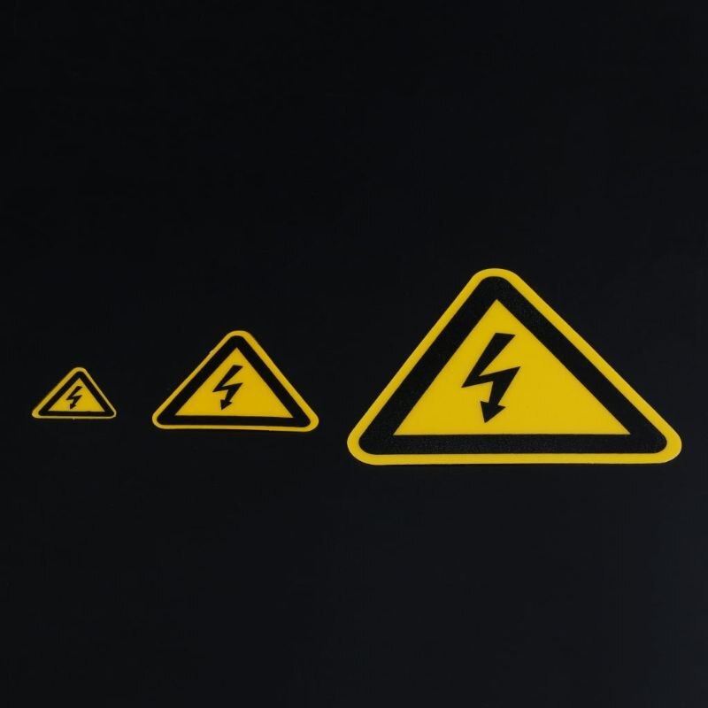 Warning Sticker Adhesive Labels Electrical Shock Hazard Danger Notice Safety 25mm 50mm 100cm PVC Waterproof G92E