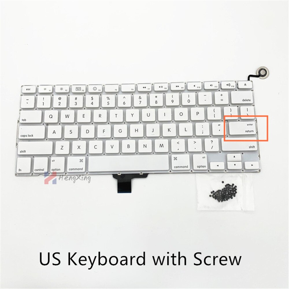 A1342 UK keyboard For MacBook 13" A1342 Laptop keyboard White UK US English Keyboard MC207 MC516 EMC 2350 Late Mid