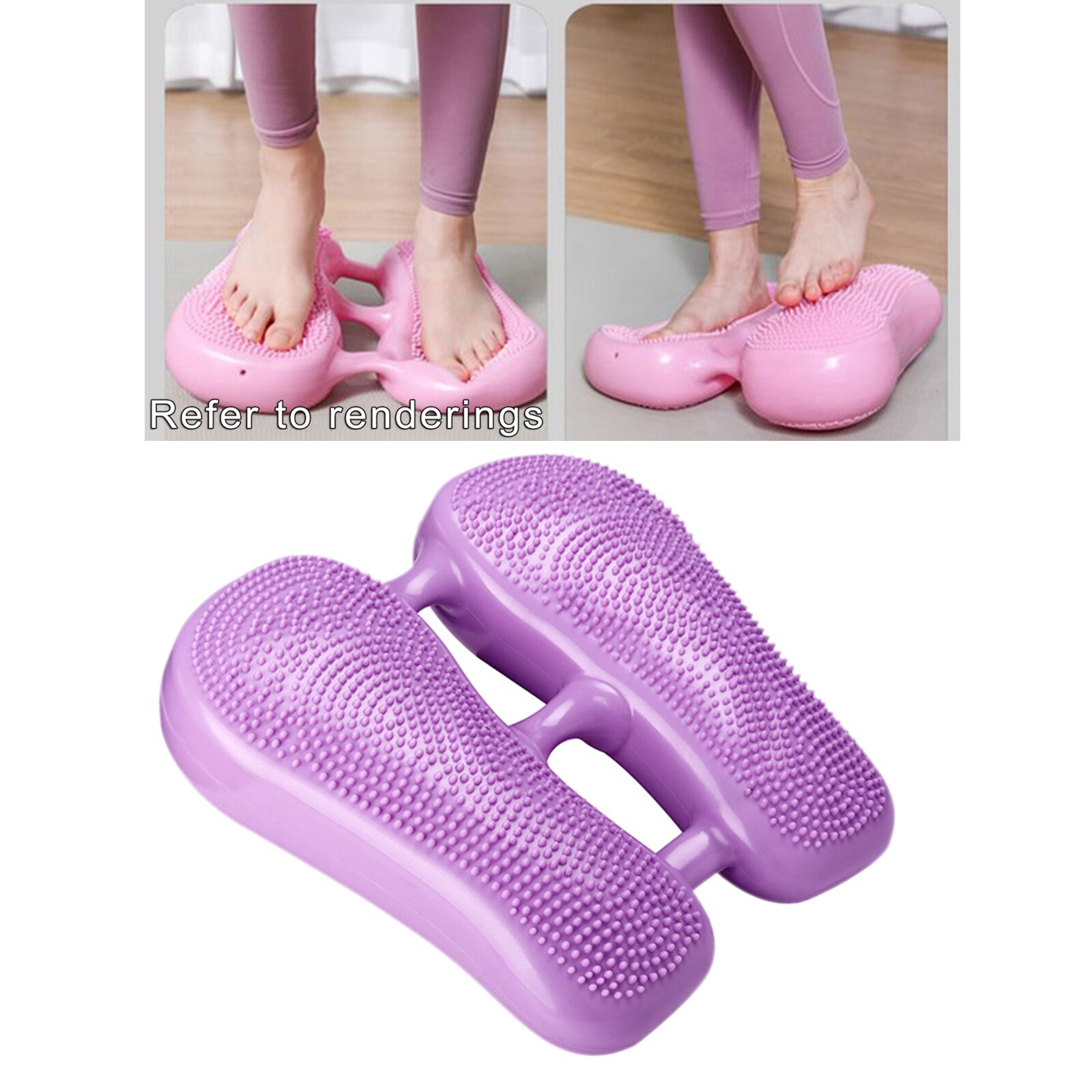 Pvc Stepping Balans Pad Thuis Indoor Fitness Plank Ondersteuning Evenwichtige Kussen: Purple