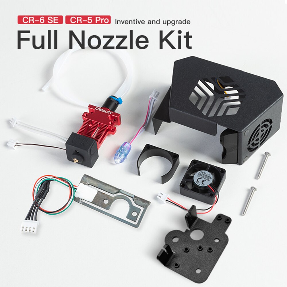 Originele Creality CR-6 Se Gemonteerd Volledige Extruder Hotend Kit Met Verwarming/Koeling/Leveling Systeem 0.4Mm Nozzle Verwarming blok