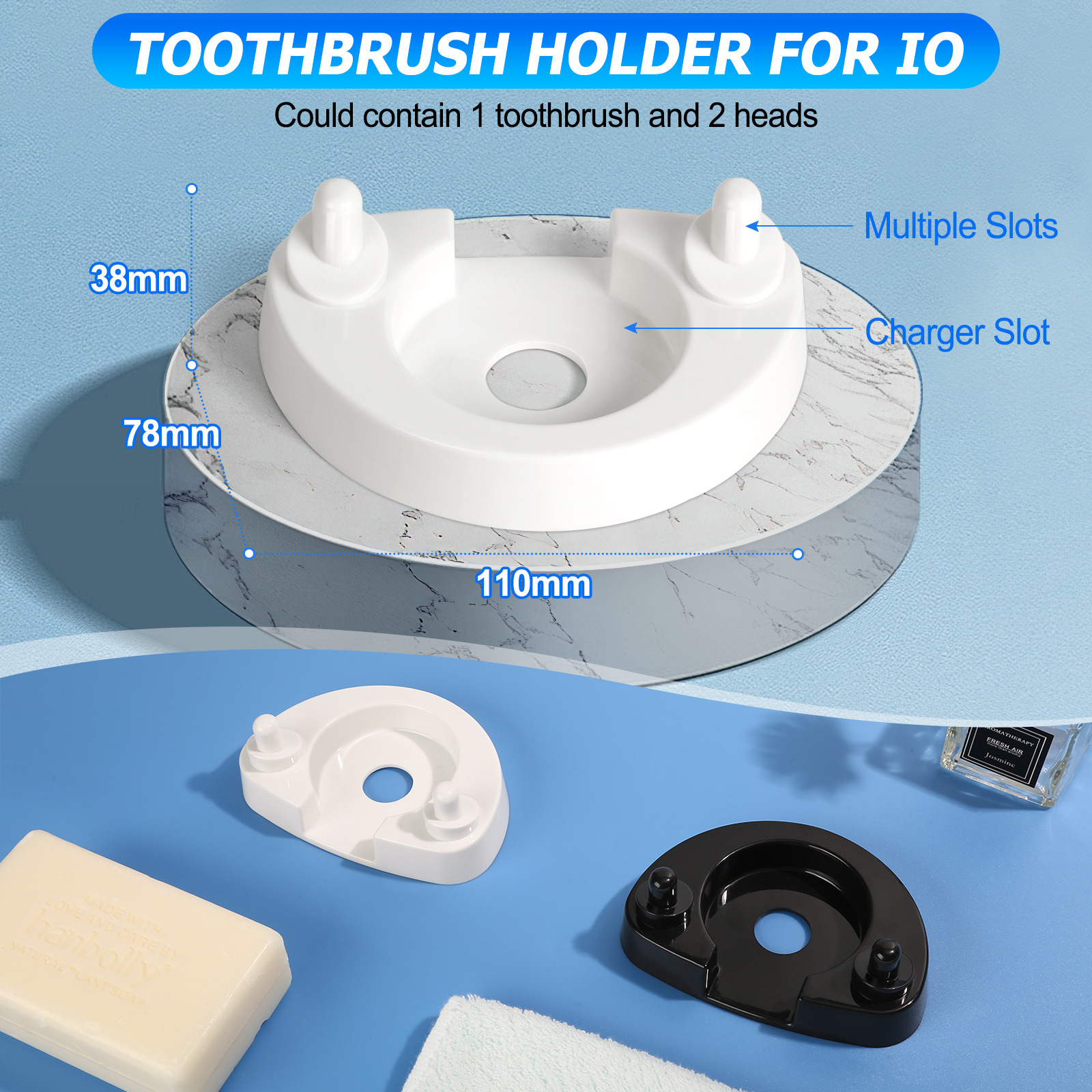 1 pc tandborsthållare för oral-b io eltandborste, ställ för tandborstar, förvaringsställ för tandborste, hållare för tandborstehuvuden, charging base-ställ