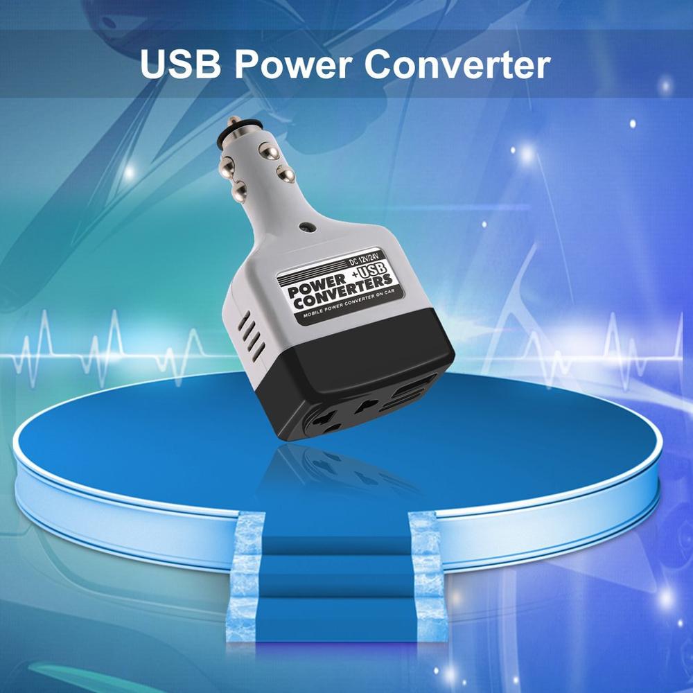 DC 12/24 V naar AC 220 V/USB 6 V Auto Omvormer Adapter Mobiele Auto Power Auto charger Converter Met USB Interface