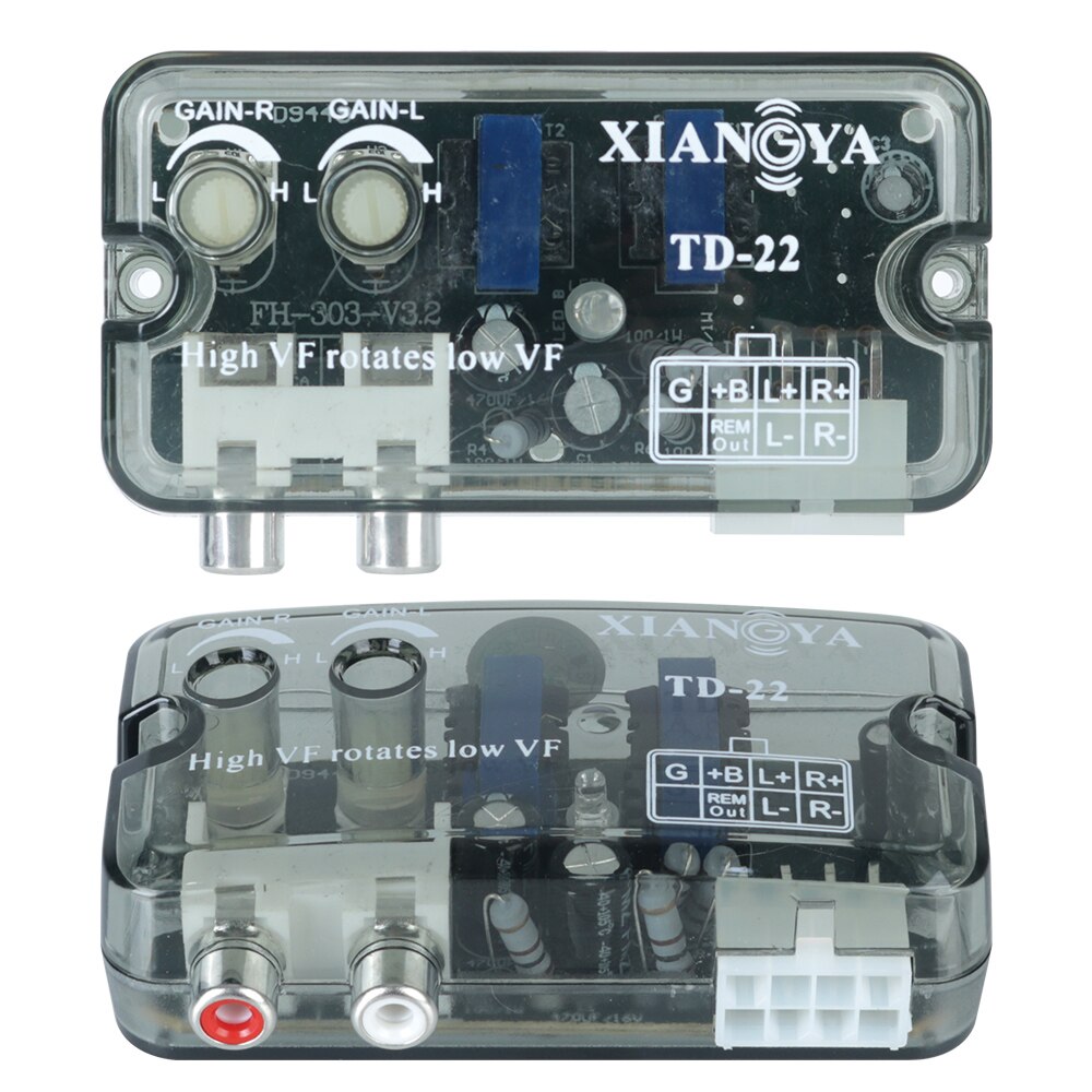 High To Low Auto Car Audio Converter Adjustable Frequency Line 12V Universal RCA Line RCA Stereo Speaker Level Converter Adapter