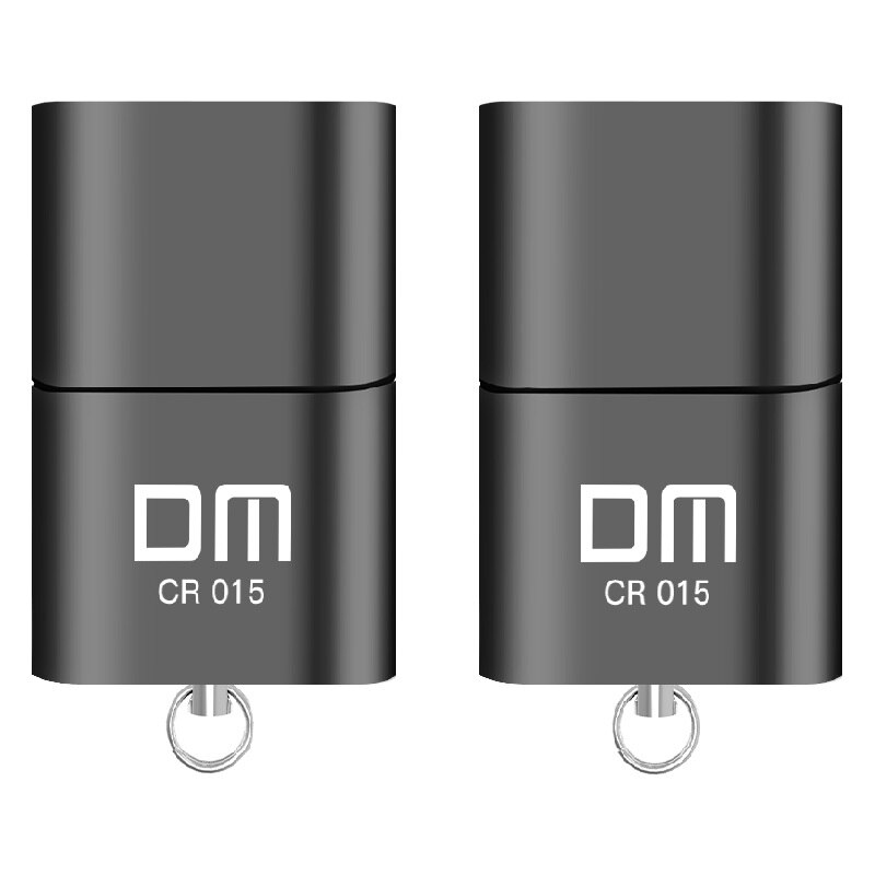 DM CR015 MicroSD Kartenleser mit TF Karte Slot werden USB-Stock für Computer oder für Auto USB Adapter: Schwarz 2Stck