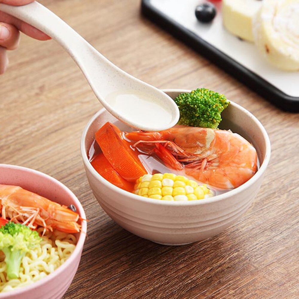 15Cm Lichtgewicht En Afbreekbaar Tarwe Stro Bowls Gezonde Eco-vriendelijke Cereal Bowls Perfect Voor Rijst Soep Fruit Dessert