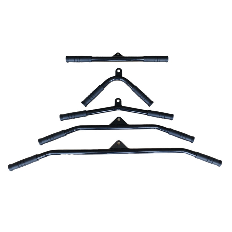 Fitness Gym Pully Cable Machine Attachments Biceps Triceps Blaster T-bar Handle Grip Pull Down Rowing Home Machine Accessories