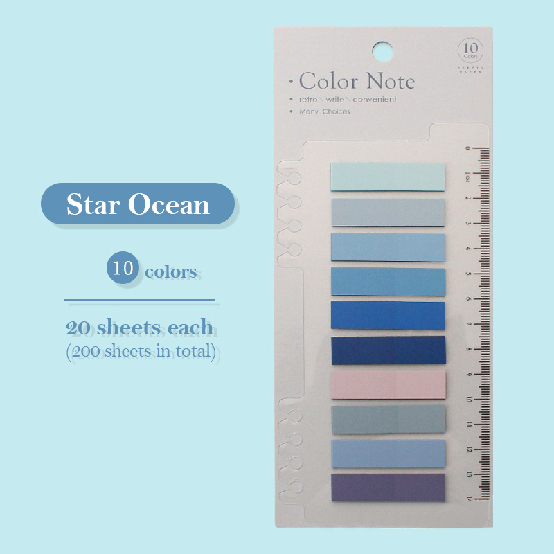 200-2000 feuilles Index Transparent bloc-notes créatifs bureau école papeterie autocollants auto-adhésifs postés bloc-notes collants: Bleu