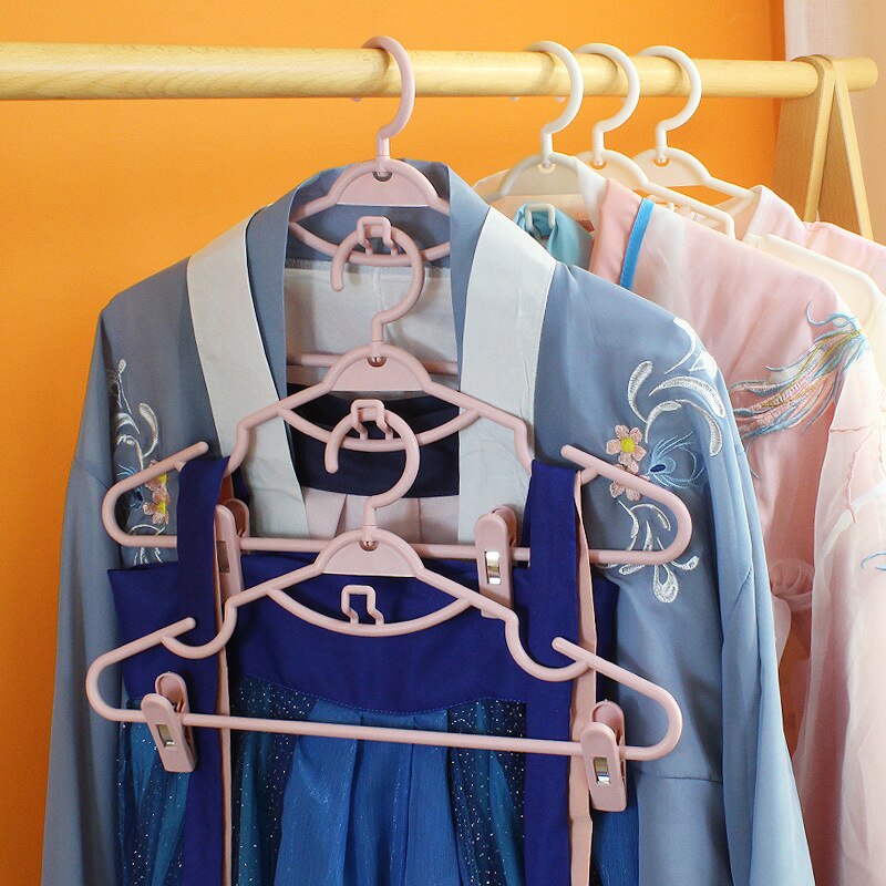 10 kpl liukumaton ripustin klipsillä vaateripustimet housujen järjestäjä takki hame kuivausteline tilansäästäjä, aikuisten pp materiaali