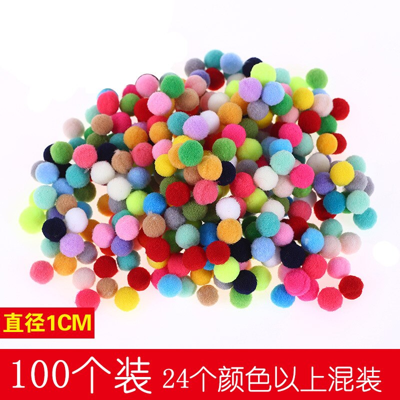 100pcs Lot Large Medium and Small Color Wool Ball Golden Onion Ball Kindergarten DIY Handmade Materials for Children: 1cm