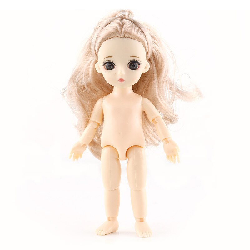 16cm mobile Joint poupée jouet 3D grands yeux longue poupée femme corps Muscle poupée Joint poupée: 11