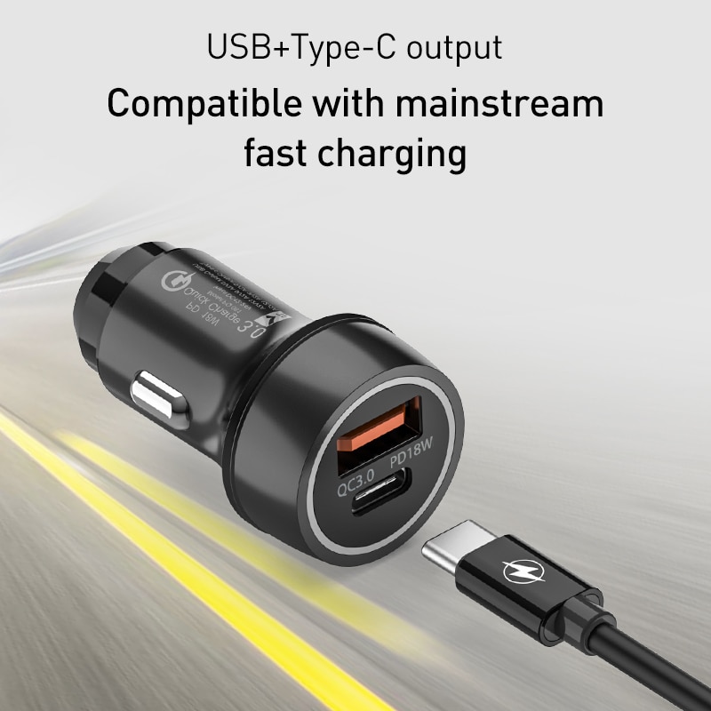 36W 5A schnell aufladen 4,0 3,0 USB Auto Ladegerät für Xiaomi QC 4,0 QC 3,0 Typ C PD Metall Mini USB Auto Telefon Ladegerät für iPhone Tablette