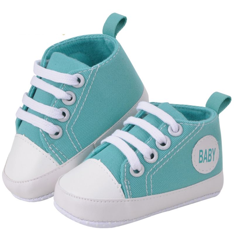 Pris børn børn drenge og piger sko sneakers sapatos baby infantil bebe blød bund first walkers: Grøn / 1