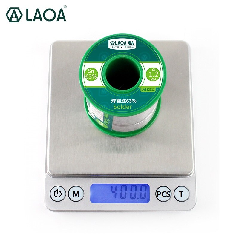 Laoa 1 Pcs 63% Solderen Tin Draad Lood Rosin Core Soldeer Draad 0.5-2.3 Mm Solderen Lassen Draden 55G 400G