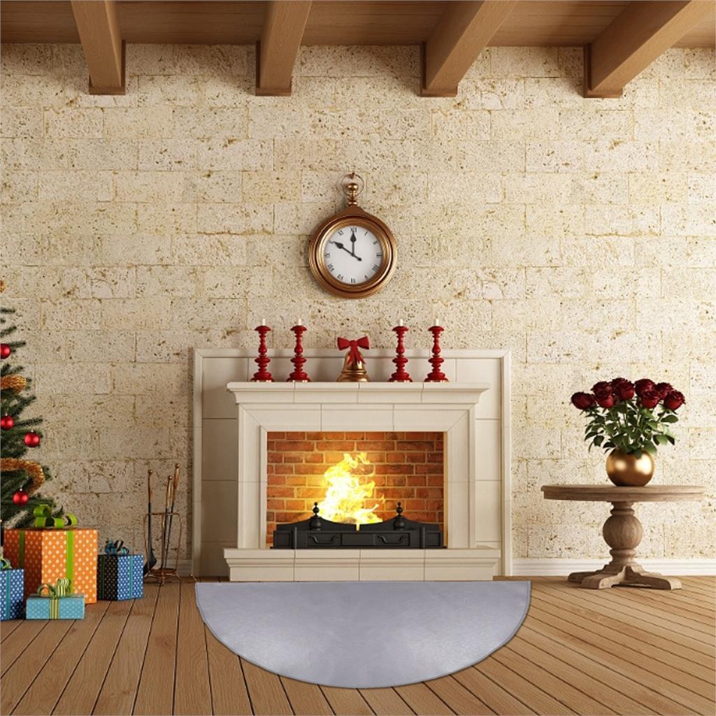 Brandwerend tapijt, halfrond, met glasvezel en siliconen bedekt, voor open haard, grill, bbq, halfrond, vlamvertragend tapijt