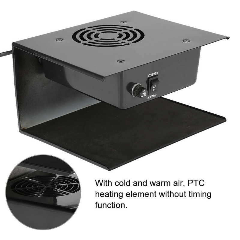 Ventilador de aire para uñas, secador de uñas en Gel, secado en seco, esmalte de uñas en Gel, aire frío y cálido, arte de uñas para manos y pies, 300W