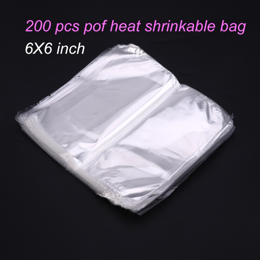 Bolsas de envoltura termorretráctiles para jabones, bombas de baño y artesanías, transparentes, impermeables, 6x6 pulgadas, 200 Uds.