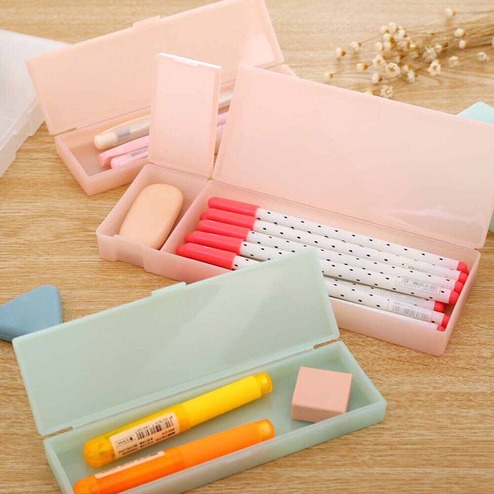 Pencil Case Pen Container Dull Polish PP Crafts Student Stationary Multifunctional Office Desktop Organizer Durable