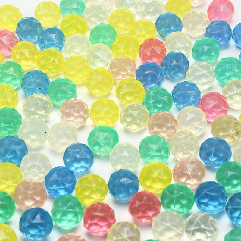 100 Pcs/Lot Diamant Form Springenden Ball Schwimm In Wasser Kind Elastische Ball Kinder Von Flipper Bouncy Spielzeug