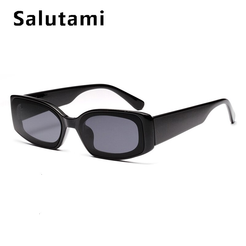 Unieke retro snoepkleurige vierkante zonnebril voor dames en heren, merk kleine, doorzichtige zonnebril voor dames, cat eye, transparante tinten, zwart en roze.
