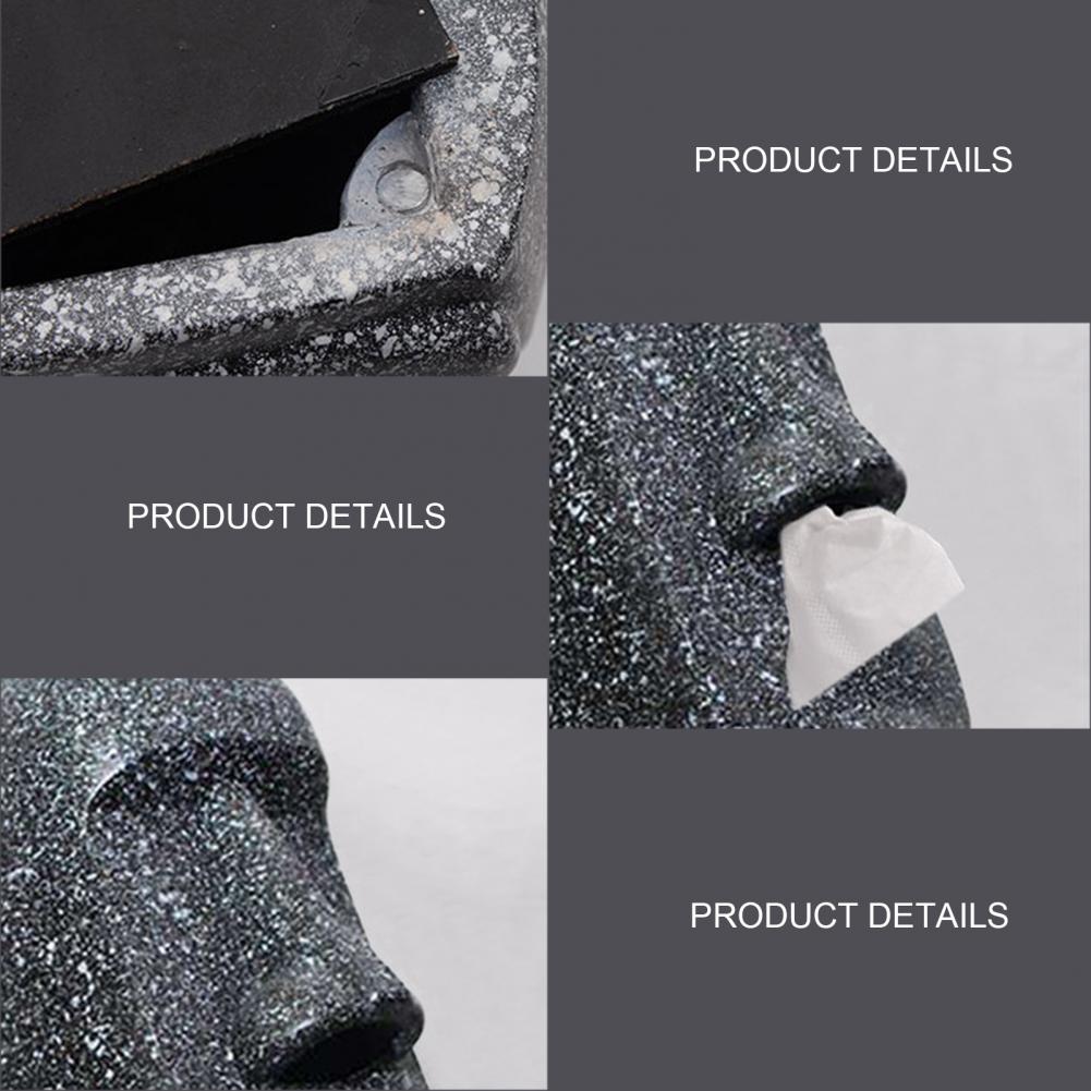 Tissue Box Cover Easter Island Tissue Box Holder Weird Toilet Paper Holder Funny Tissue Box Cover Adorable Moai Shaped Organizer