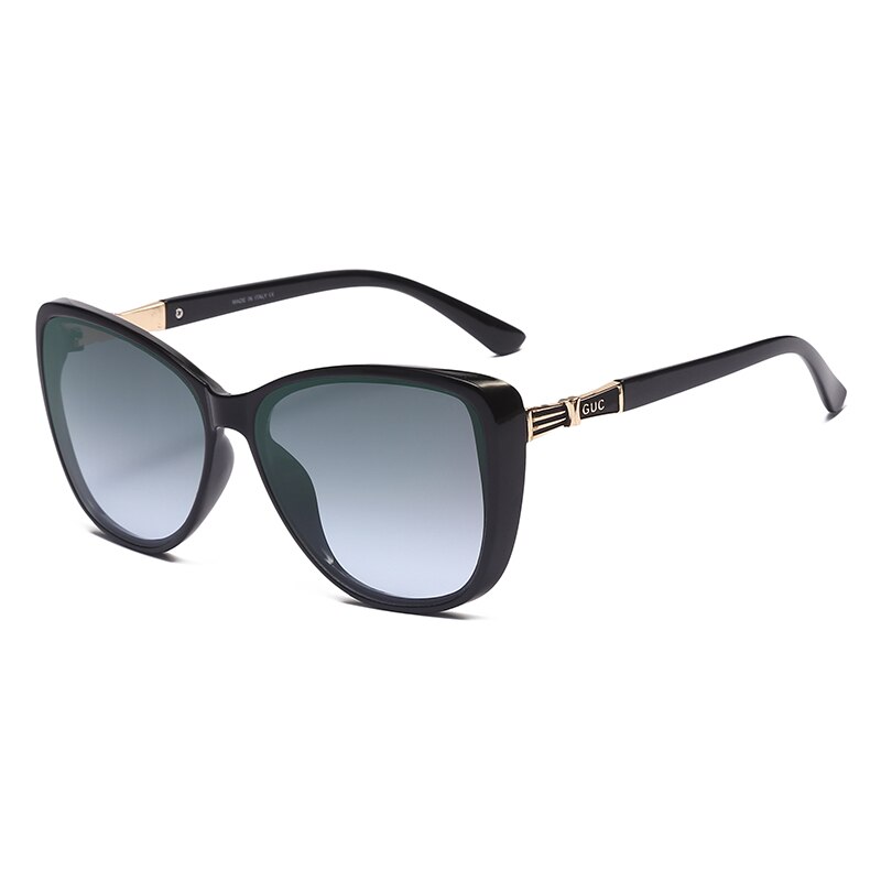 KAIYIDA Retro Cat Eye Women's Gradient Sunglasses Fashion Tea Blue Men