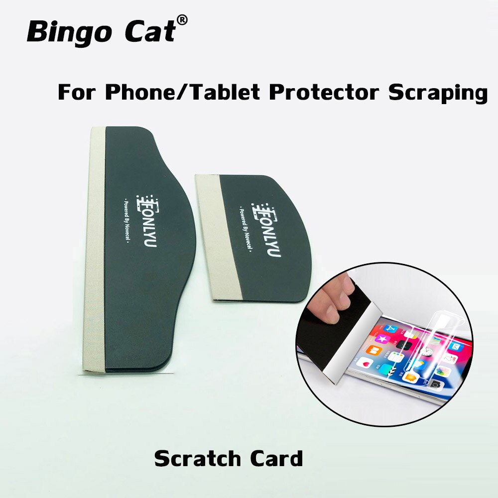 10pc TPU Hydrogel Film Scratch Card De-bubble Scraper Mobile Phone Film-covered Cloth Scratch Card